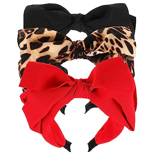 DRESSOOS Modische Strickjacke Gestreift Schwarz Rot Bowknot Stirnbänder Party Haar Zubehör Set von DRESSOOS