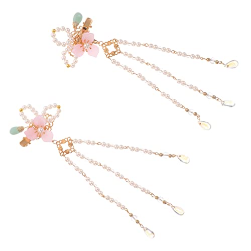 DRESSOOS 1paar Quasten Haarschmuck Für Damen Traditionelle Chinesische Haarclips Mit Dekorativen Blumen Für Hochzeiten Festivals Und Tägliche Anlässe von DRESSOOS