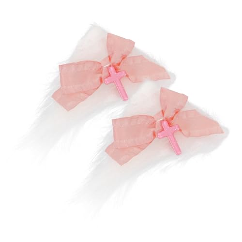 DRESSOOS 1 Paar Haarnadel mit Katzenohren cute hair clips katzenohren haarspangen Plüsch-Katzenohren Clip an Katzenohren Haarnadeln Haar Klammern Ohrhaarspangen für Frauen Cosplay-Zubehör von DRESSOOS