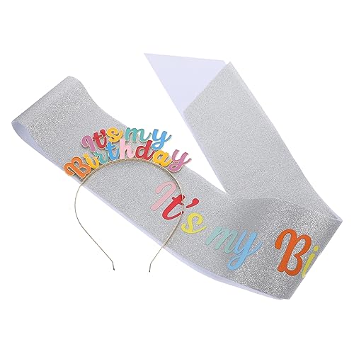 DRESSOOS Stilvolles Geburtstagsschärpen- Und Kronen-party-stirnband-set Dauerhafte Dekorationen von DRESSOOS