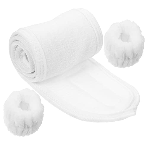 DRESSOOS Weiches Flanell-stirnband-armband-set Zum Waschen Des Gesichts Hautpflege-stirnbänder Für Frauen Stirnband-design 1 Packung von DRESSOOS