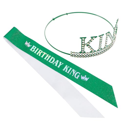 DRESSOOS 1satz Krone Stirnband Für Männer Geburtstagskrone Mit Schärpe Elegantes Party-haaraccessoire Langlebig Vielseitig Einsetzbar Für Feierlichkeiten Und Themen-events Perfektes von DRESSOOS