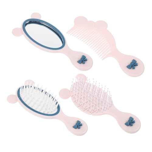 DRESSOOS Haarbürste Für Kleinkinder Mit Entwirrungskamm Und Handspiegel Klein Und Tragbar Geeignet Für Mädchen Hause Oder Unterwegs von DRESSOOS