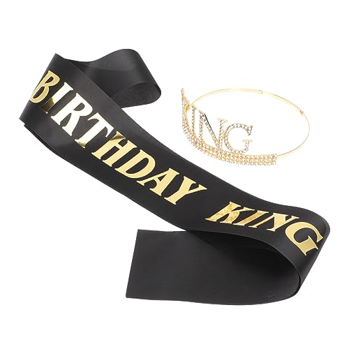 DRESSOOS Herren Strass Krone Set Einzigartige Kopfbedeckung Für Geburtstage Für Partys von DRESSOOS