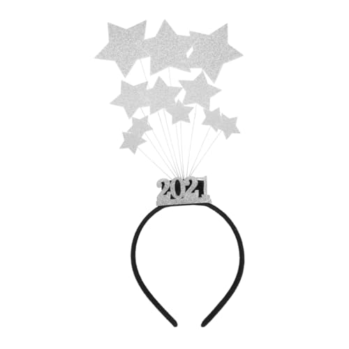 DRESSOOS Neujahrsfeier Haarband Silber Pailletten Stirnband Modisches Party Accessoire von DRESSOOS