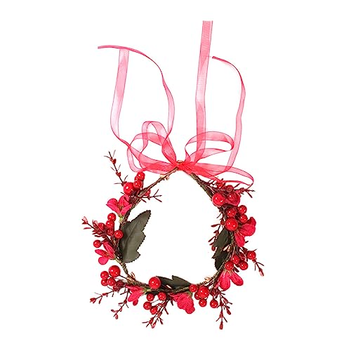 DRESSOOS Blumenstirnband Für Hochzeitsfeiern Brautstirnband Party-haarreif Blumenkopfschmuck Für Die Braut Simulation Beeren Strandgarten Fotozubehör Einheitsgröße von DRESSOOS