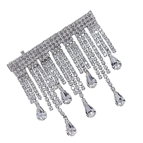 DRESSOOS 1stück Eleganter Haarklammer Mit Strass Und Quasten Delikates Haaraccessoire Für Frauen Mädchen Bräute Und Brautjungfern Funkelndes Design Für Hochzeiten Und Besondere von DRESSOOS