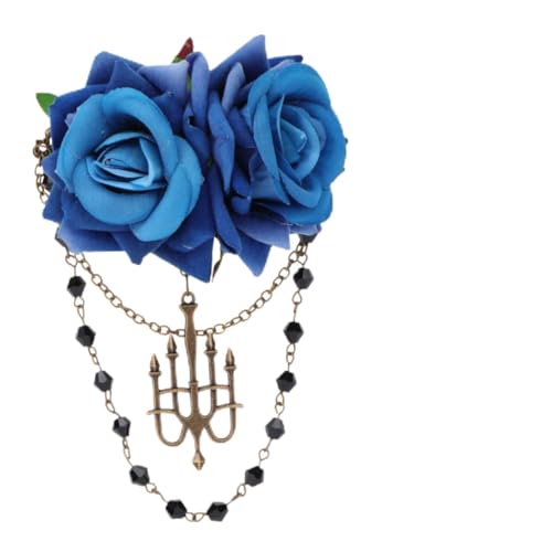 DRESSOOS Gothic Rose Brosche Pin Quaste Kleid Für Braut Brautjungfer Blumenmädchen Besondere Anlässe von DRESSOOS