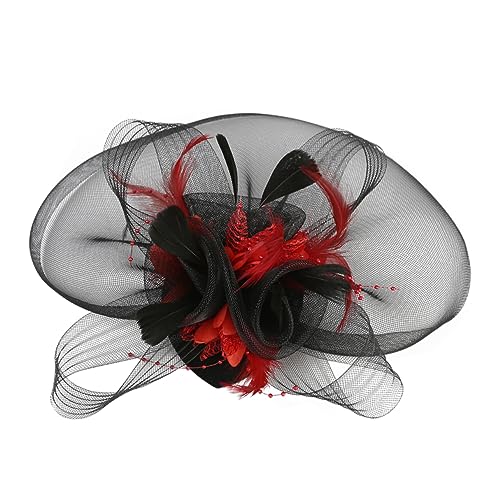 DRESSOOS Braut Haarspange 1 Stk Partyblume Derby-cap Für Damen Vintage-dekor - Haarschmuck Für Damen Hochzeit Haarspange Styling-haarspangen Feder Abschlussball Braut Schallwand von DRESSOOS