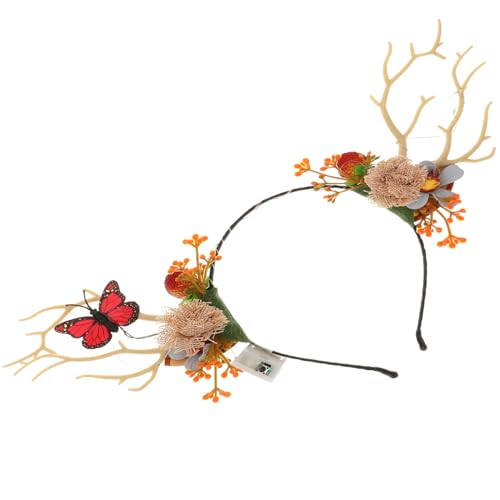 DRESSOOS 1 X Zartes Weihnachts-geweih-stirnband, Emuliertes Beerenzweig-haarband, Weihnachts-kopfbedeckung von DRESSOOS