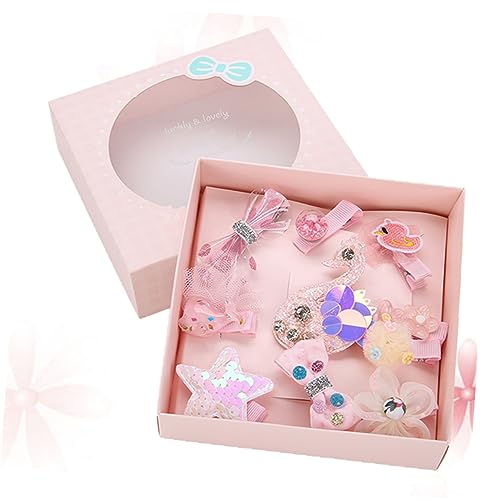 DRESSOOS 10stücke Teiliges Haarclips Set Süße Haarspangen Für Mädchen Für Alltag Und Feste Zufälliger Boxfarbe Rutschfeste Accessoires Für Dünnes Haar von DRESSOOS