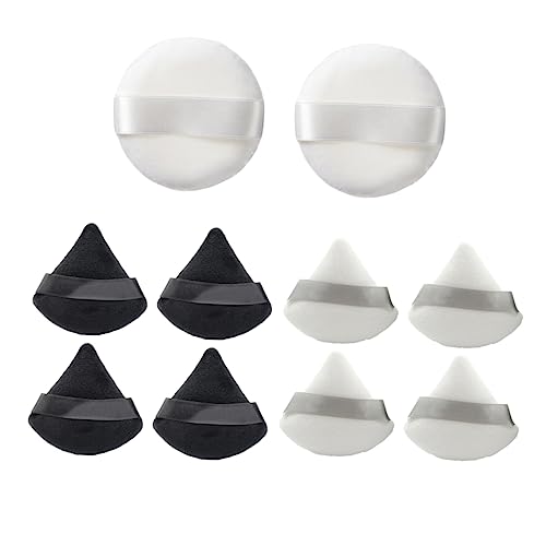 DRESSOOS 10-teiliges Kosmetikpad Weicher Velours-make-up-puff Für Damen Geeignet Für Foundation Creme Concealer Einfache Anwendung Sicheres Baumwollmaterial von DRESSOOS
