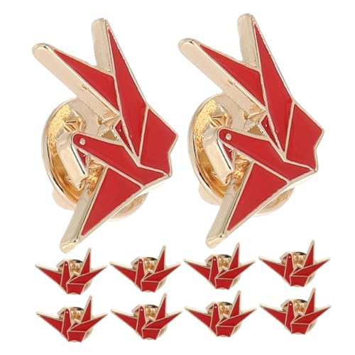 DRESSOOS 10 Stück Niedliche Origami Anstecknadeln Kreative Cartoon Broschen aus Legierung Leichte Dekorative Abzeichen für Kleidung Rucksäcke und Hüte Vielseitiger Modeschmuck für Damen von DRESSOOS