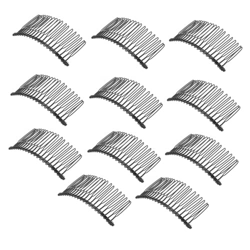 DRESSOOS 10stücke Haarspangenkämme Mit Nadel Einfache Vintage-haarkämme Schwarz Metall-haarschmuck Für Frauen Diy-haarstyling von DRESSOOS