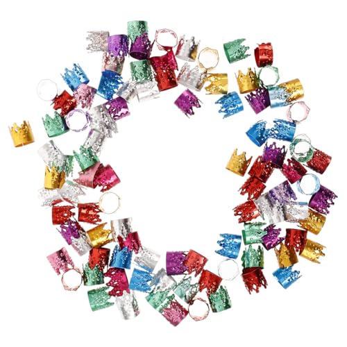 DRESSOOS 100stücke Haarschmuck Zöpfe Dreadlocks Schmuck Aluminium Braid Krone Haardekorationen Für Und Leicht Langlebig Und Vielseitig Verwendbar von DRESSOOS