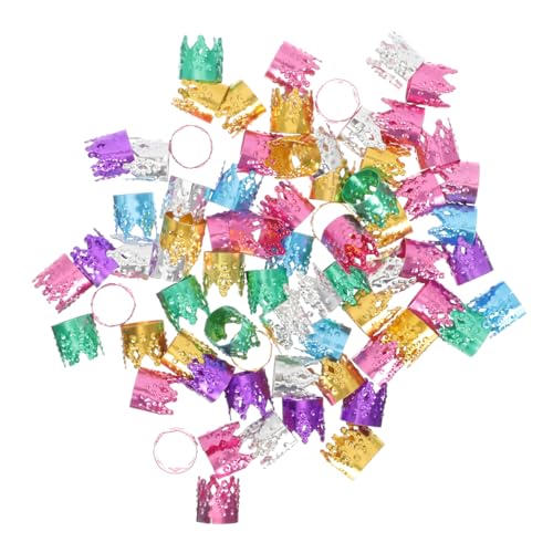 DRESSOOS 100stücke Dreadlocks Ringe Aus Krone-form Haarschmuck Für Zöpfe Vielseitige Dreadlocks Accessoires Für Frisuren Und Haarverlängerungen von DRESSOOS