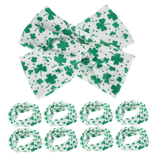 DRESSOOS Kopfbedeckungen Zum St. Patricks Day 10er-pack Grüne Haarbänder Mit Blättern Für Damen Für Festivalpartys Und Lässige Outfits von DRESSOOS