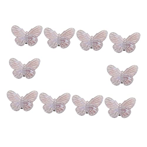 DRESSOOS 10 Stück Schmetterlings Haarspangen Für Frauen Kleine Haar Clips Transparent Kleiner Haarklammern Stilvolle Haaraccessoires Für Kinder Und Damen Für Alltags Und Partykleidung von DRESSOOS