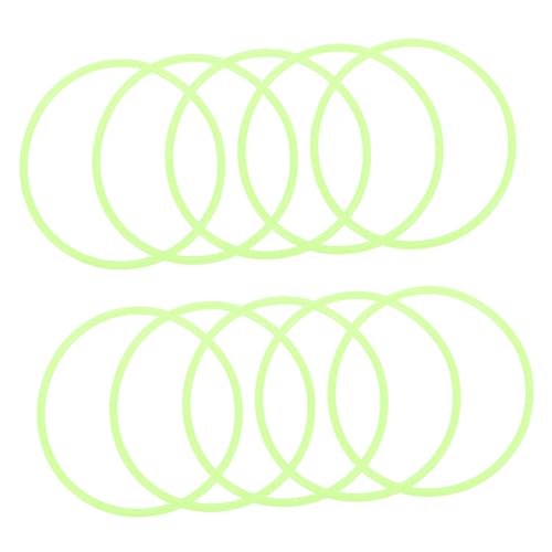 DRESSOOS 10stücke Leuchtende Silikonarmbänder Glow in The Dark Party Armbänder Neon Bänder Für Damen Accessoires Dunkel Leuchten von DRESSOOS