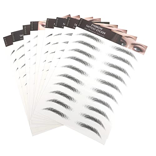 DRESSOOS 10er Set Wasserfeste Augenbrauen Sticker Kreative Augenbrauen Aufkleber Für Frauen Perfekte Form Für üheloses Styling Und Make up von DRESSOOS