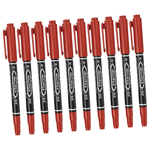 DRESSOOS 10st Augenbrauenstift Make-up-stift Tätowieren Tätowier-mapping-tool Stift Für Augenbrauen-tattoos Hautstift Praktischer Tätowierstift Body-marker-tätowierung Rot Plastik von DRESSOOS