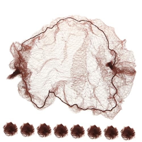 DRESSOOS 10st Haarnetz Haarnadel-stirnband Haarknotenhersteller Pferdeschwanz-verlängerung Haarschmuck Mädchen Motorhaube Dicke Spiralförmige Haargummis Haarknotennetz Polyester Brown von DRESSOOS