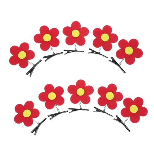DRESSOOS 10stücke Blumen Haarklammern Niedliche Haarspangen Für Mädchen Spielerisches Design Vielseitig Einsetzbar Für Alltagslooks Und Auftritte Haarschmuck-accessoire von DRESSOOS