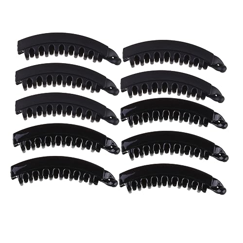 DRESSOOS 10stücke Bananen Haarspangen Aus Kunststoff Große Gezahnte Haarklammern Feder-kopfschmuck Für Frauen Fischschwanz Bananenklammern Pferdeschwanz Bananenclips Bananen Haarkämme Geeig von DRESSOOS