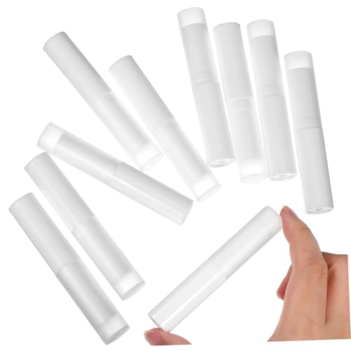 DRESSOOS 10stücke Leere Lippenbalsam-röhrchen Lip Balm Tubes Aus Sicherem Geruchlosem Kunststoff Für Selbstgemachte Lippenpflege Und Kreative Projekte Mit Kappen Für Einfachen Transport von DRESSOOS