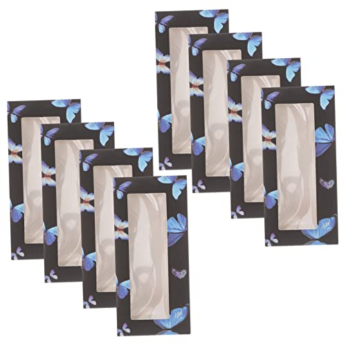 DRESSOOS 10stücke Rechteckige Wimpern Aufbewahrungsbox Papierbox Mit Klarem Fenster Für Künstliche Wimpern Wimpernhalter Aus Papier von DRESSOOS