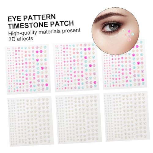 DRESSOOS Aufkleber Perlen 12er Pack Gesicht Klebeaufkleber Telefonrahmen Zubehör von DRESSOOS