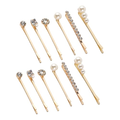 DRESSOOS Haarspangen Mit Künstlichen Strasssteinen 12 Stück Haarspangen Für Damen Und Mädchen Haarschmuck Zum Schnappen Keine Falten Für Die Mode von DRESSOOS