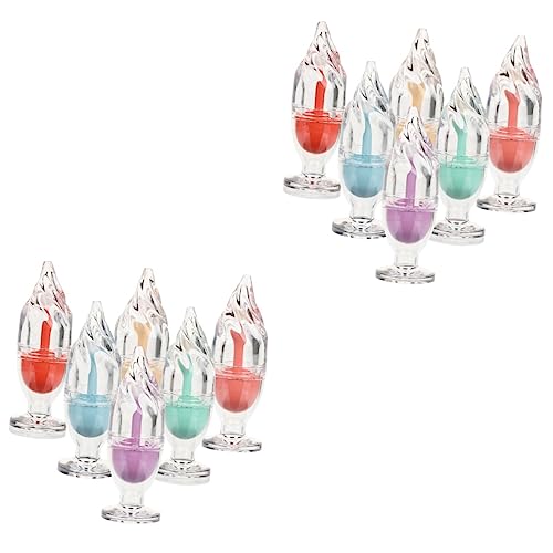 DRESSOOS 12stücke Eiscreme Lippenbalsam Tuben Lip Gloss Behälter Transparente Lippenpflege Flaschen Für Und -projekte von DRESSOOS
