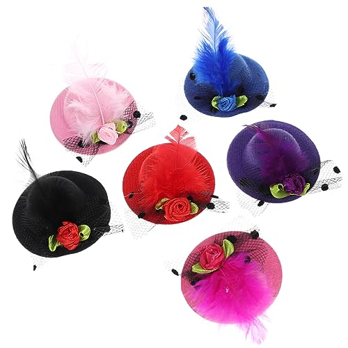 DRESSOOS 12er Set Kleine Hut Haarspangen Für Zufällige Farben Niedliche Haarschmuck Haarclips Für ädchen Und Jungen von DRESSOOS