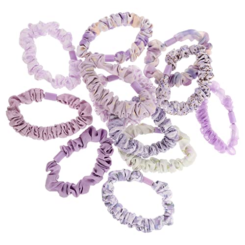 DRESSOOS Vielseitiger Pferdeschwanzhalter Haarseile 12 Stück Haargummis Für Mädchen Und Frauen Haar-accessoire Elastische Haarseile Scrunchies Elegante Haarschleife von DRESSOOS