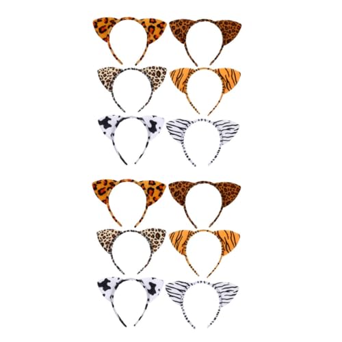 DRESSOOS 12 Stücke Einzigartige Tier Ohr Stirnband Party Kopfschmuck Requisiten Stirnband Dekorative Haarband von DRESSOOS