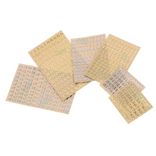 DRESSOOS 12-teiliges Alphabet-/zahlenaufkleber-set Buchstaben-/zahlenaufkleber Zum Basteln Selbstklebende Alphabet-aufkleber Für Dekorationen von DRESSOOS
