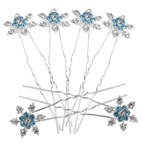 DRESSOOS 12 Stück Haarnadeln Im Schneeflocken Design Modischer Haarschmuck Für Frauen Stilvolle Kopfbedeckung Für Braut Und Besondere Anlässe Weihnachts Dekoration in Blau von DRESSOOS