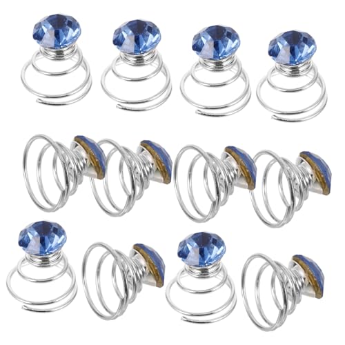 DRESSOOS 12stücke Teiliges Damen Haarnadeln Mit Strasssteinen Metallspiralhaarnadeln Hellblau Für Hochzeit Abschlussball Und Besondere Anlässe von DRESSOOS