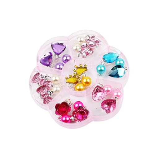 DRESSOOS 14 Paare Cartoon-Ohrringe party zubehör kinder partyzubehör kinder ohrring set Perlenohrringe Accessoire für kleine Kinder Mädchen Ohrentropfen kleines Mädchen Ohrclip Schmuck von DRESSOOS