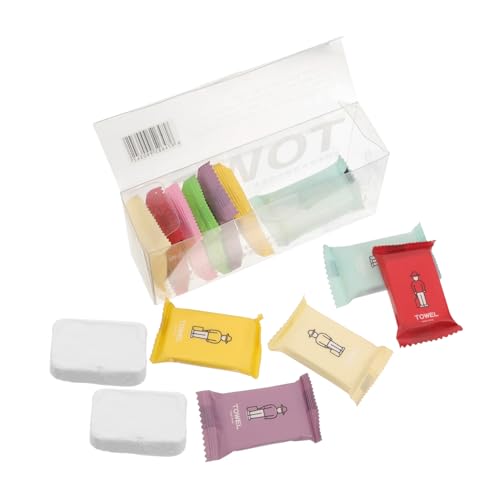 DRESSOOS 14 Stück Teiliges Komprimiertes Einweg Reisehandtuch Praktische Verpackte Handtücher für Camping und Outdoor Aktivitäten aus Baumwolle Hygienisch und Bequem zu Transportieren von DRESSOOS