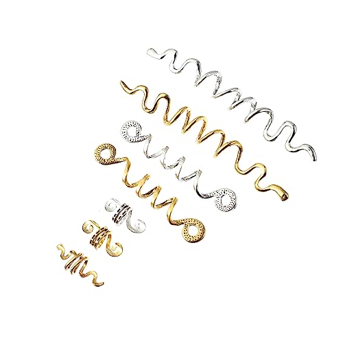 DRESSOOS Style Spiral Braids Haarschmuck 16-teiliges Haarspiralen-set Dreadlocks Perlen Leicht Zu Tragen Entfernen von DRESSOOS