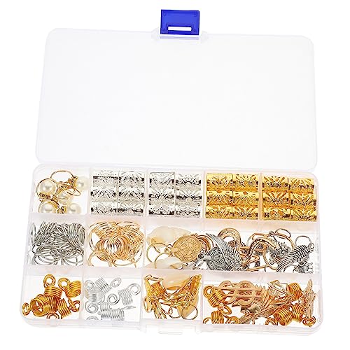 DRESSOOS 173 Teiliges Perücken Ornament Set, Dreadlock Manschetten, Haarzopfschmuck, Haarschmuck Für Dreadlocks, Dirty Braid Zubehör, Zöpfe, Haarschmuck, Flechten, Haarringe, Dreadlock von DRESSOOS