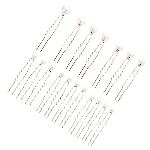 DRESSOOS 18stücke Perlen Haarstab Hochzeit Braut Perlen Haargabel Hochzeitsperlen Haarstab Haarschmuck Haar Dekoration von DRESSOOS