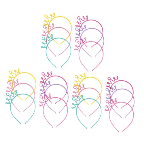 DRESSOOS 18stücke Junge Mädchen Kronen Stirnbänder Party Stirnbänder Haarbänder Frauen Haar Ornamente Party Liefert Cosplay Geburtstag Weihnachts von DRESSOOS