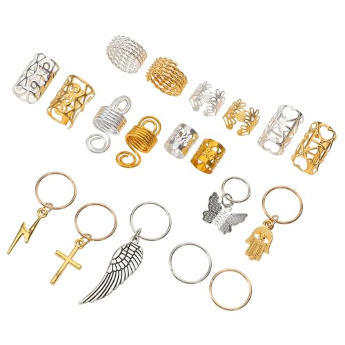 DRESSOOS 185stücke Teiliges Dreadlock Zubehör Haarschmuck Für Zöpfe Dreadlocks Accessoires Haarschmuck Ringe Und Charms Für Partys Hochzeiten Und Bühnenauftritte von DRESSOOS