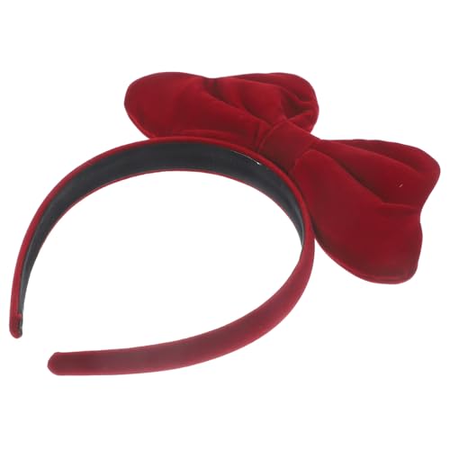 DRESSOOS 1stück Rote Velours-bowknot-haarband Für Partys Und Anlässe Elegantes Haaraccessoire Mit Kreativer Schleifenform Für Festliche Outfits Und Besondere Ereignisse von DRESSOOS
