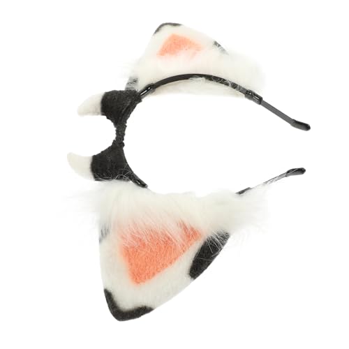 DRESSOOS Kuhohr-stirnband Für Damen Plüsch Kopfschmuck Festival-zubehör Cosplay Simulation Stirnband Requisite von DRESSOOS