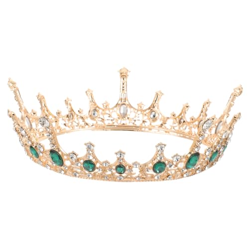 DRESSOOS 1Stk barocke Krone Party Braut Kopfschmuck Gold für Braut gotische Krone prinzessinen krone prinzessinnen krone Damen Krone krumpholz Modekrone Haarkronendekor Legierung Green von DRESSOOS