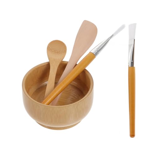 DRESSOOS 1satz Maskenschalen Set Mit Pinsel Und Schaufel Teiliges Set Für Gesichtsmaske Aus Hochwertigem Holz Wiederverwendbar Für Beauty-salons Und Persönliche Anwendungen von DRESSOOS